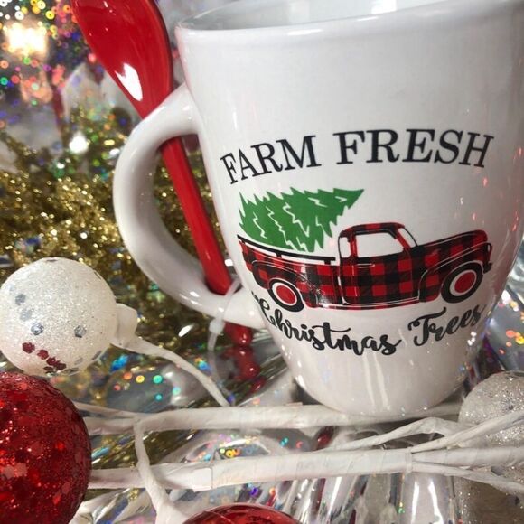 Farm Fresh Christmas Mug & Spoon - Picture 2 of 5